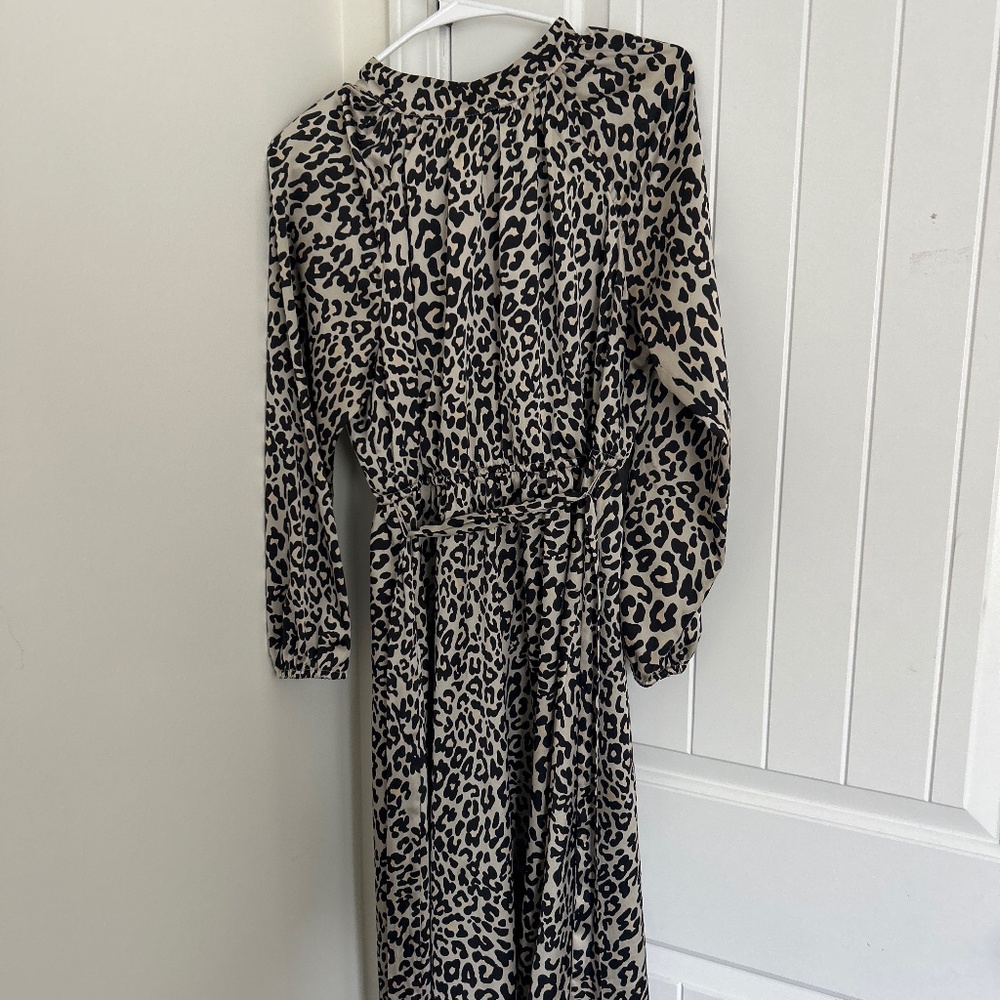 cheetah print long sleeve loft dress